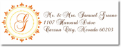 Name Doodles - Rectangle Address Labels/Stickers (Woodbury Orange)
